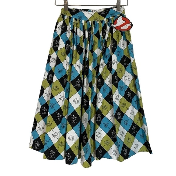 Vixen By Micheline Pitt Ghostbusters Midi Swing Skirt Size XS - Picture 2 of 9